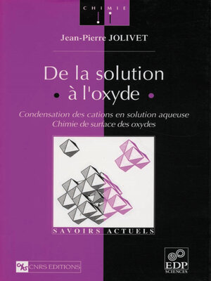 cover image of De la solution à l'oxyde